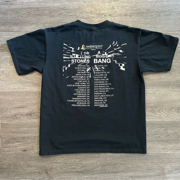 the Rolling Stones 2005 Bigger Bang Tour Black T-Shirt - Picture 3 of 9